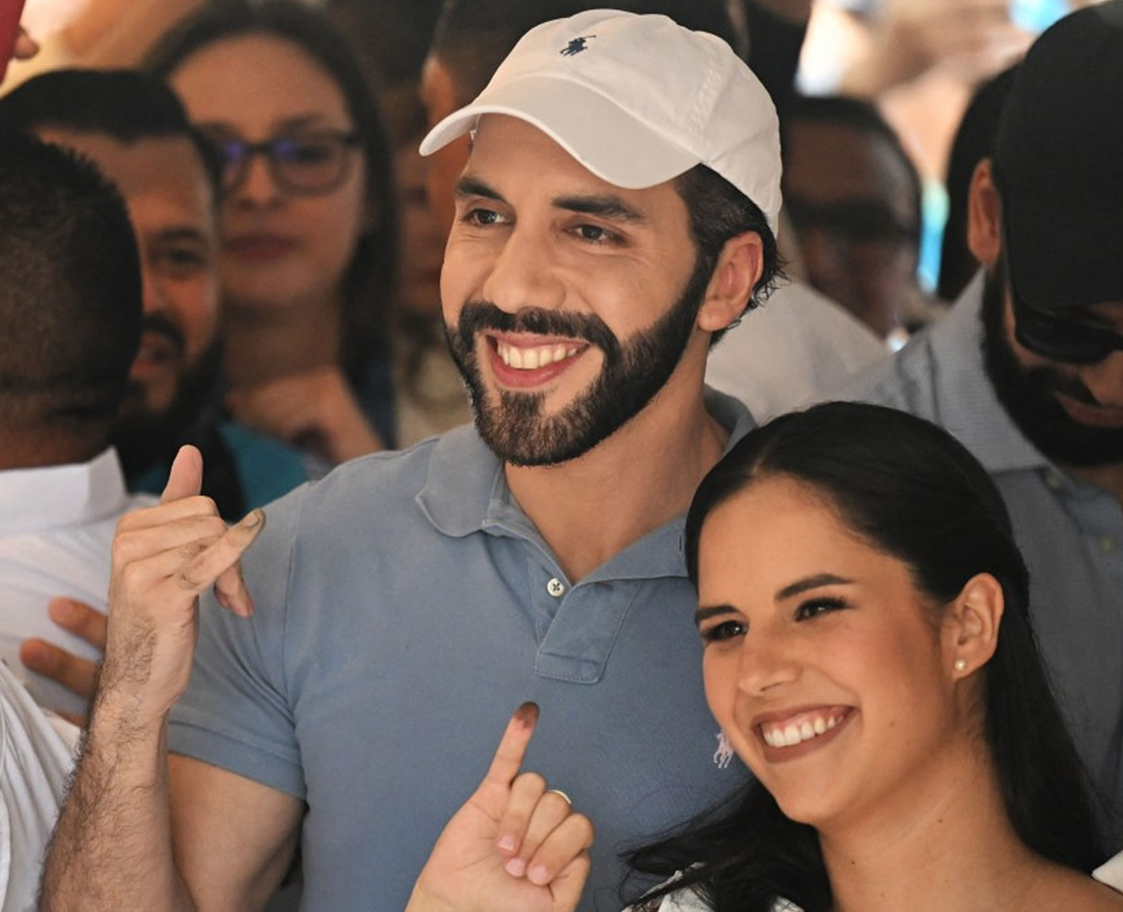 Nayib Bukele y Gabriela Bukele